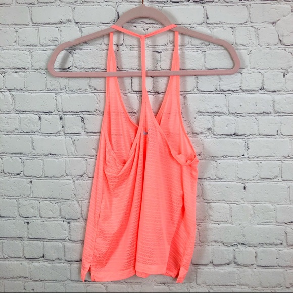 Nike Sheer Bright Coral Athletic Tank Top - Picture 6 of 6